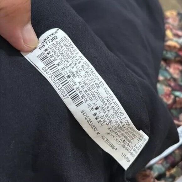 EUC Chic Zara Floral Tiered Mini Dress / Blouse W/ Bow Tie Boho Cottage Core M - Picture 4 of 5